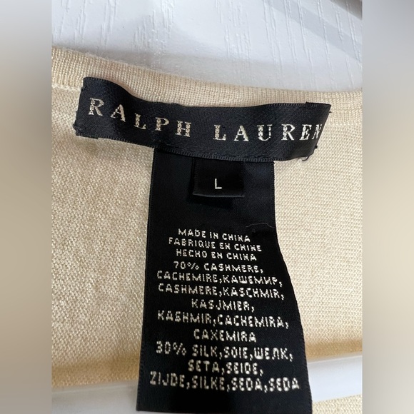 Ralph Lauren Black Label Cream  Cardigan size L - Picture 8 of 8